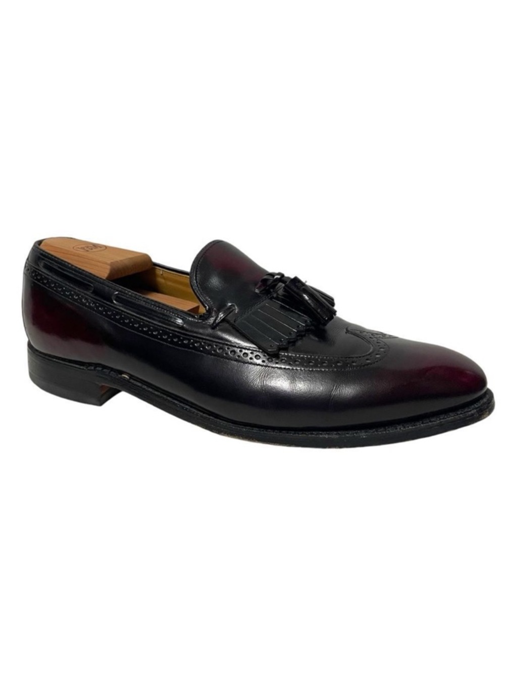 JOHNSTON & MURPHY Burgundy Kiltie Tassel Loafers 10.5